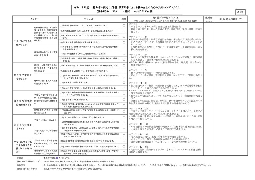 アクションプログラムワークシート2　令和７年度のサムネイル